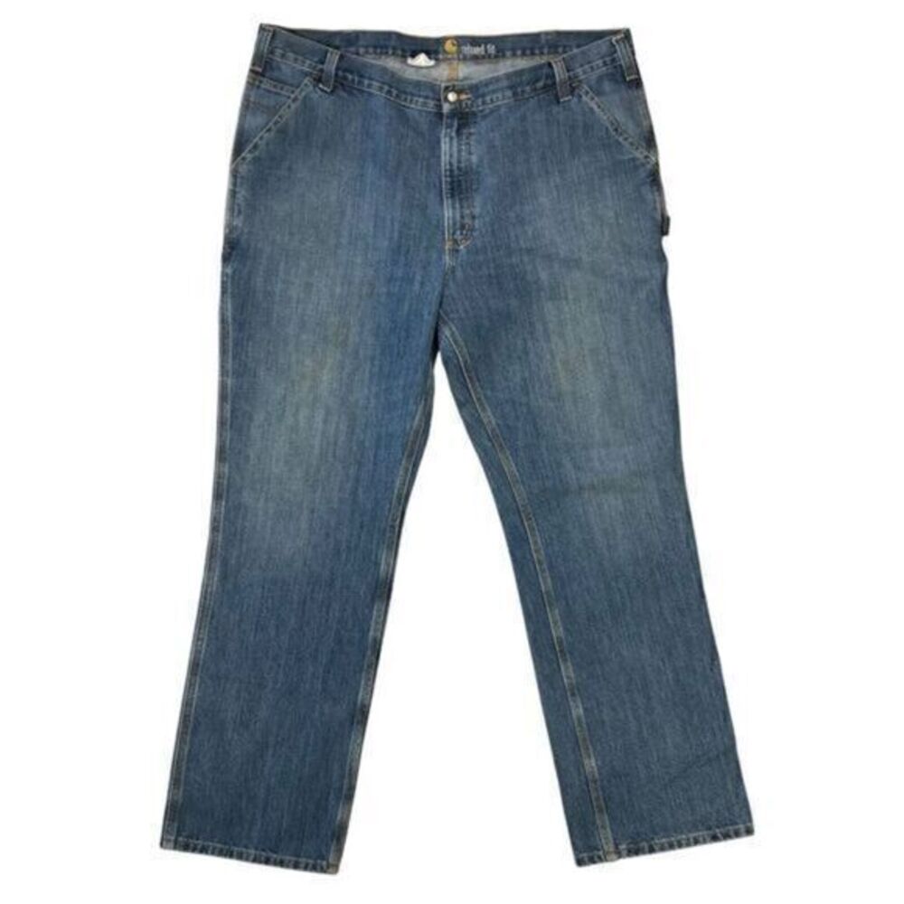 Carhartt Carpenter Vintage Jeans Men Size 40x32 Blue Denim Dungaree Fit Pockets‎